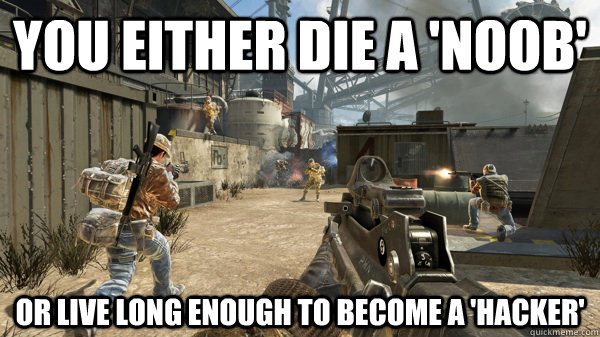 The transition from a noob to a hacker